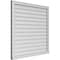 Ekena Millwork Vertical Surface Mount PVC Gable Vent w/ 2"W x 2"H , Brickmould Sill Frame, 42"W x 40"H GVPVE42X4003SN - alternate 5